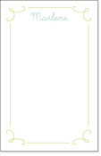 Queen Bee Personalized Note Pads - Green Swirl (NP-H-32)